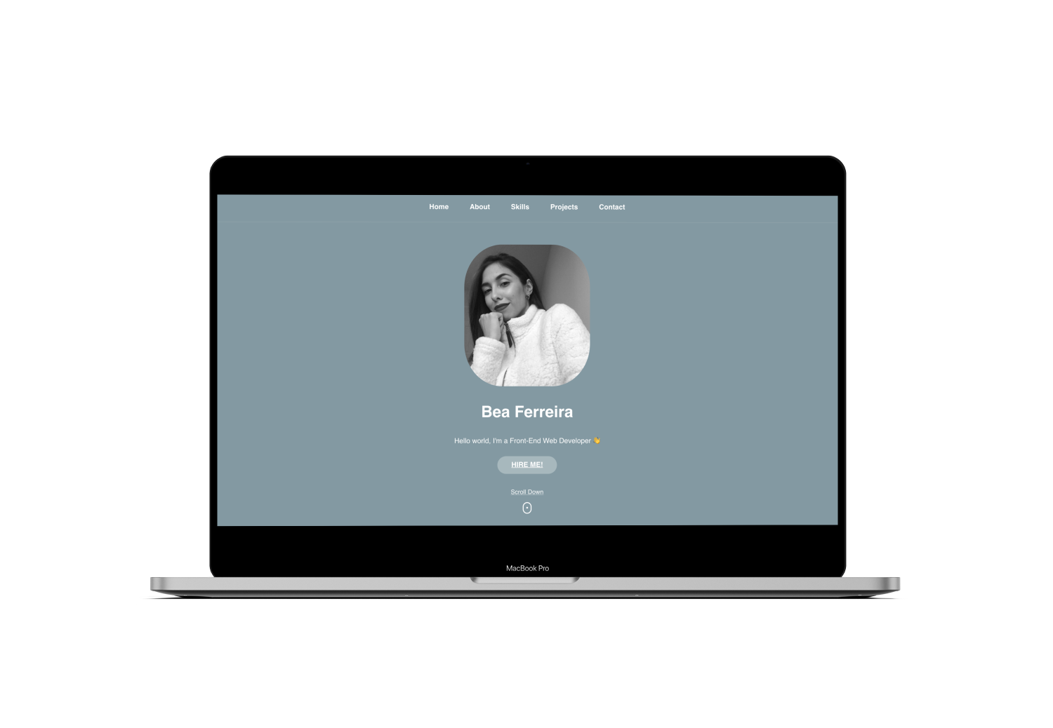 Mockup of Beatriz portfolio website