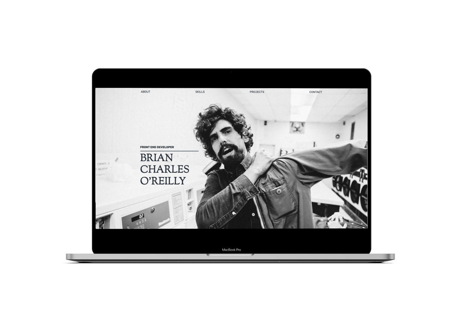 Mockup of Brian's portfolio website